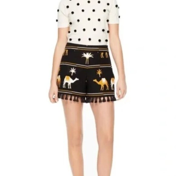 kate spade Pants - Kate Spade Women’s Black and Gold Camel Shorts